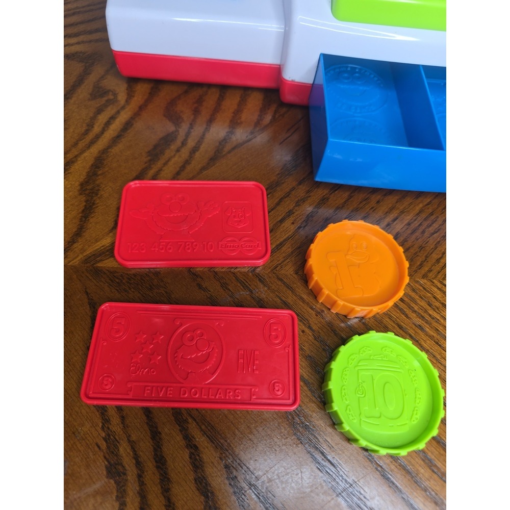 TYCO Sesame Street Count N Play Elmo Cash Register Pretend Vintage 1998 WORKS - Picture 3 of 9